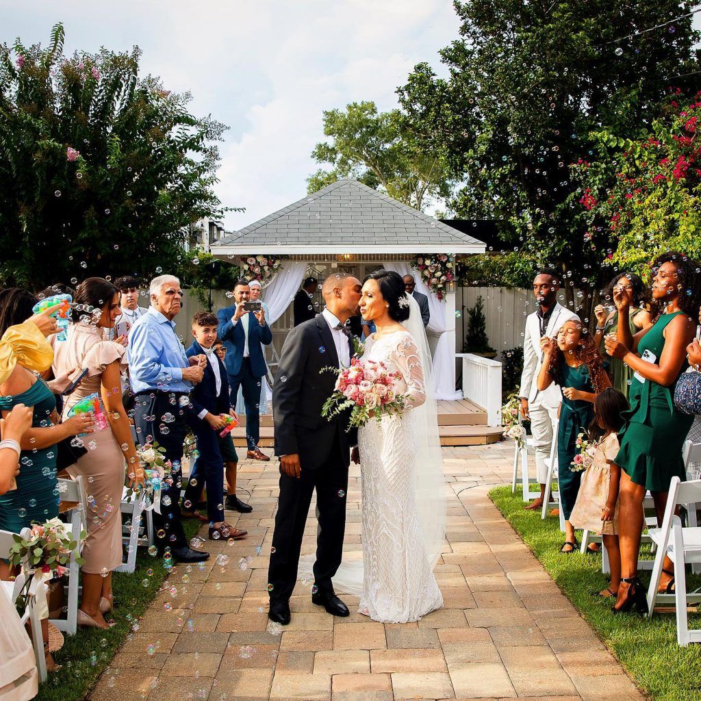 Garden wedding ceremony on I Said Yes! Fl