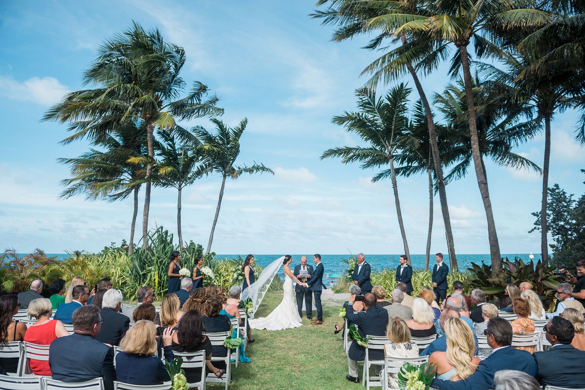 views of ocean at summer wedding Florida