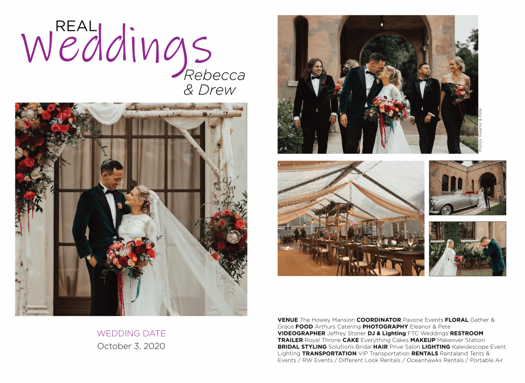 Real Weddings page from I Said Yes! Magazine