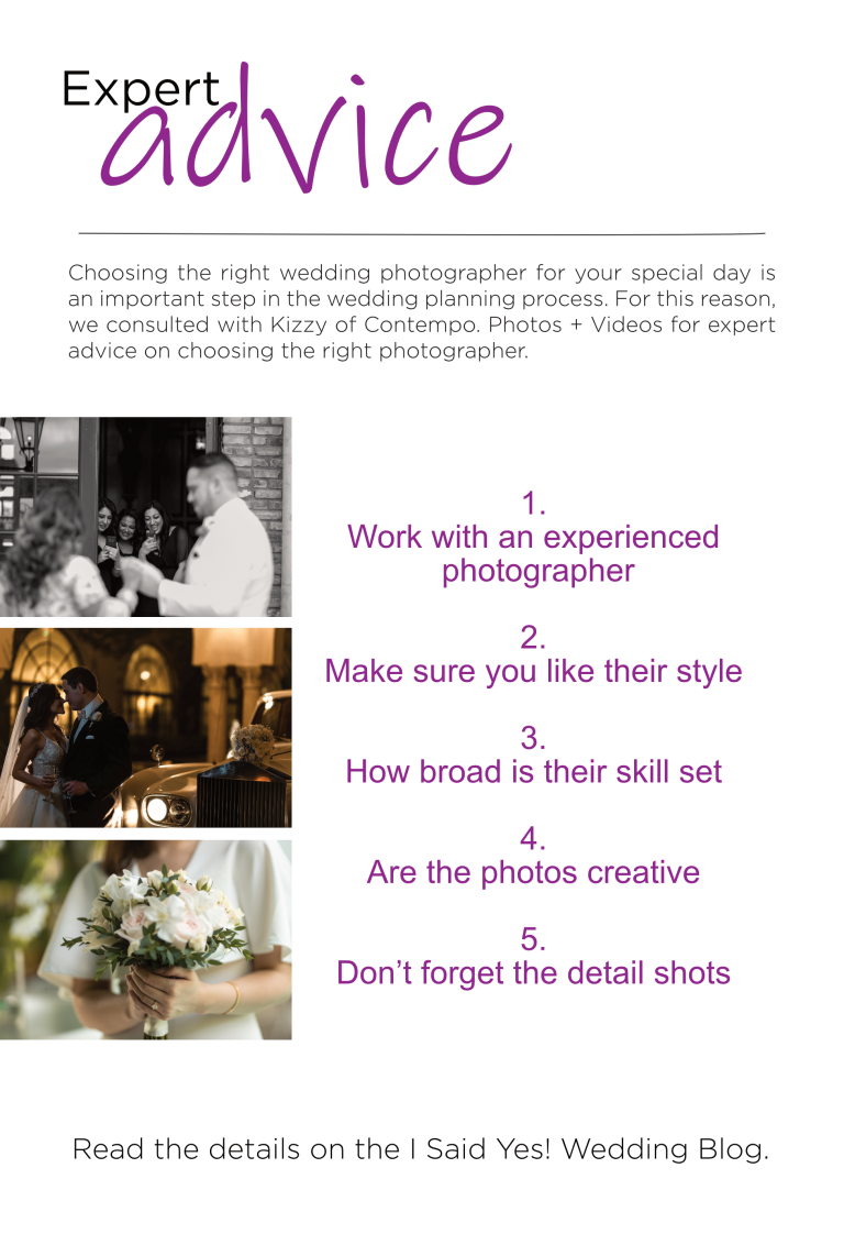 Expert Advice page from I Said Yes! Magazine