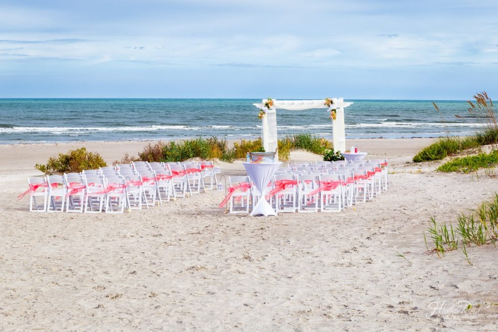 Ocean side wedding ceremony