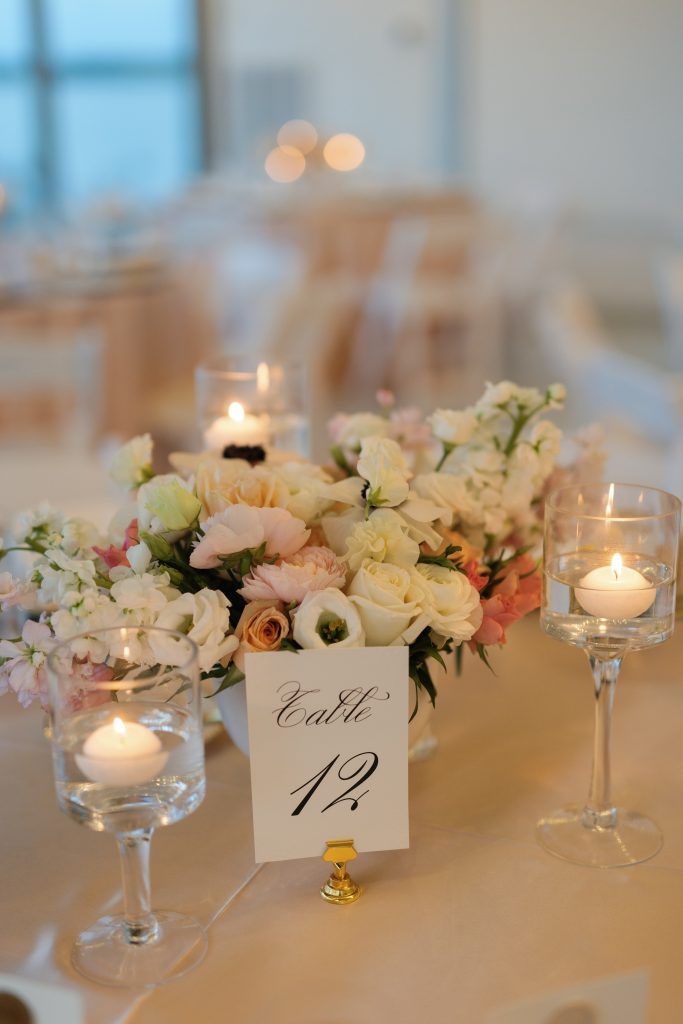 simply chic and pink wedding floral centerpieces on I Said Yes! FL