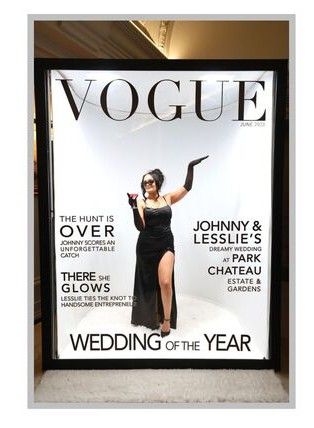 Customized VOGUE Poster photo backdrop for weddings