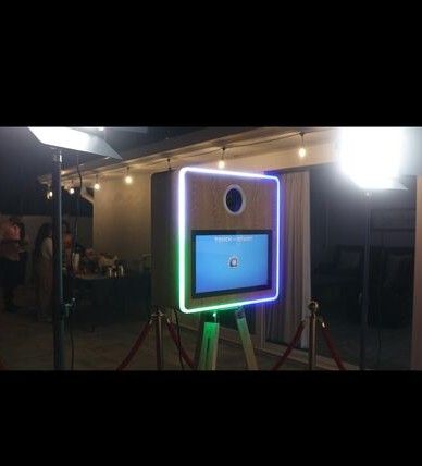 Simple photo booth space put together by Mel's Events